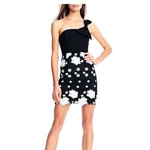 Aidan Mattox Lace One Shoulder Dress